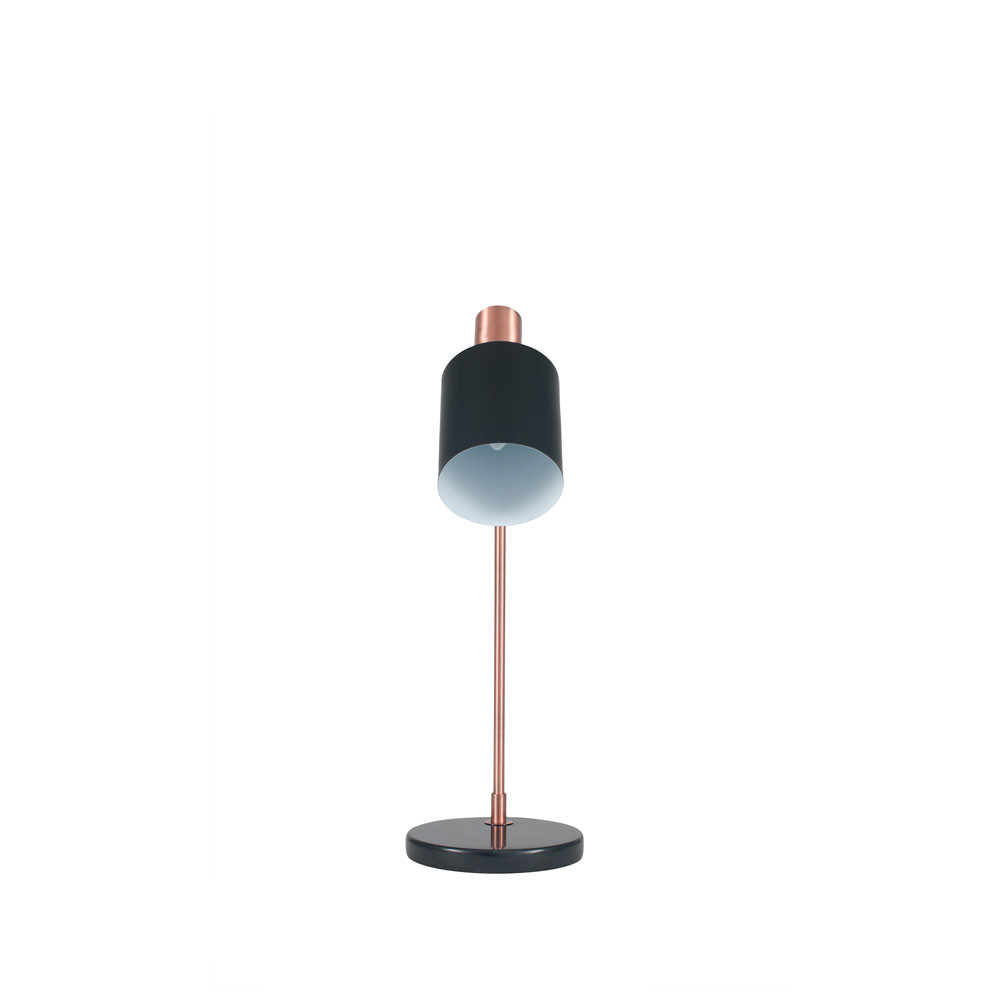 Biba Black and Antique Copper Metal Table Lamp