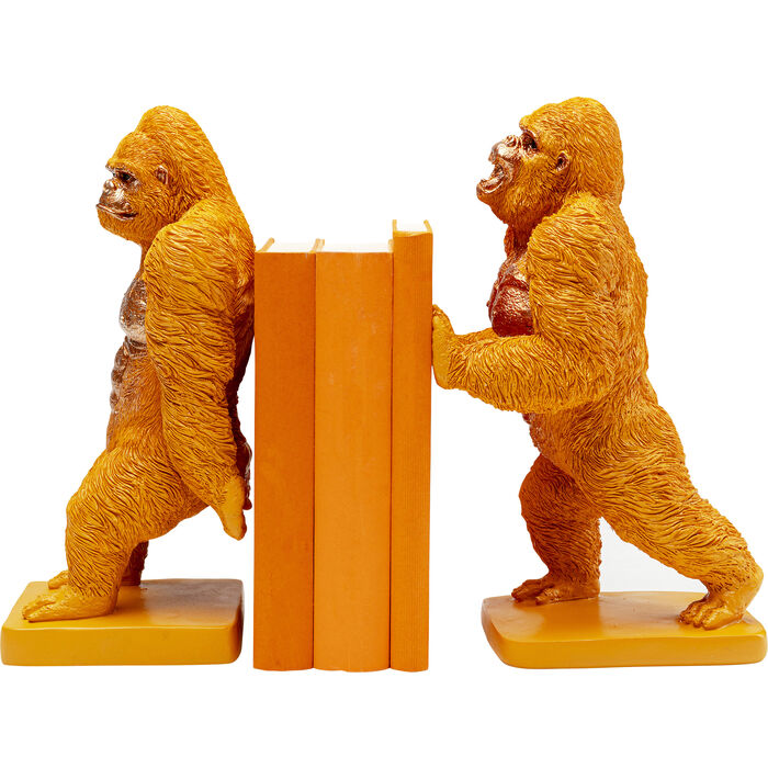 Orange Gorilla Bookends
