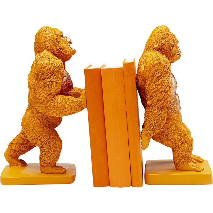 Orange Gorilla Bookends