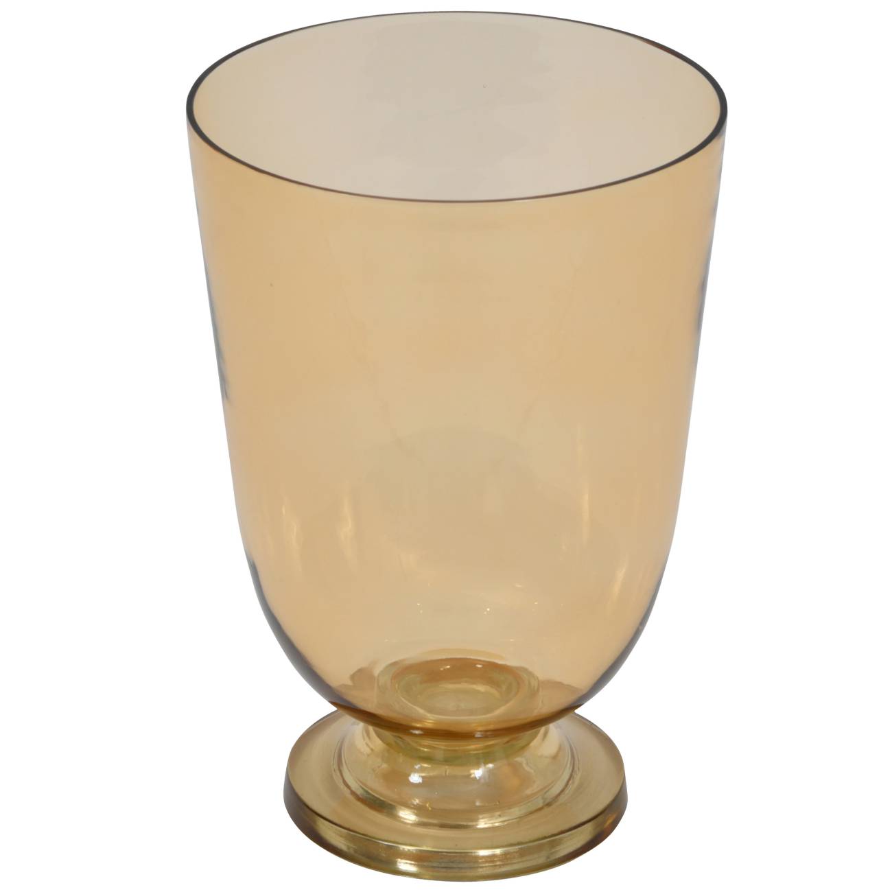 Grace Amber Glass Hurricane Vase