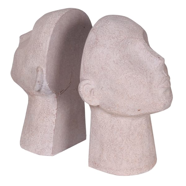 Sculpted Head Bookends