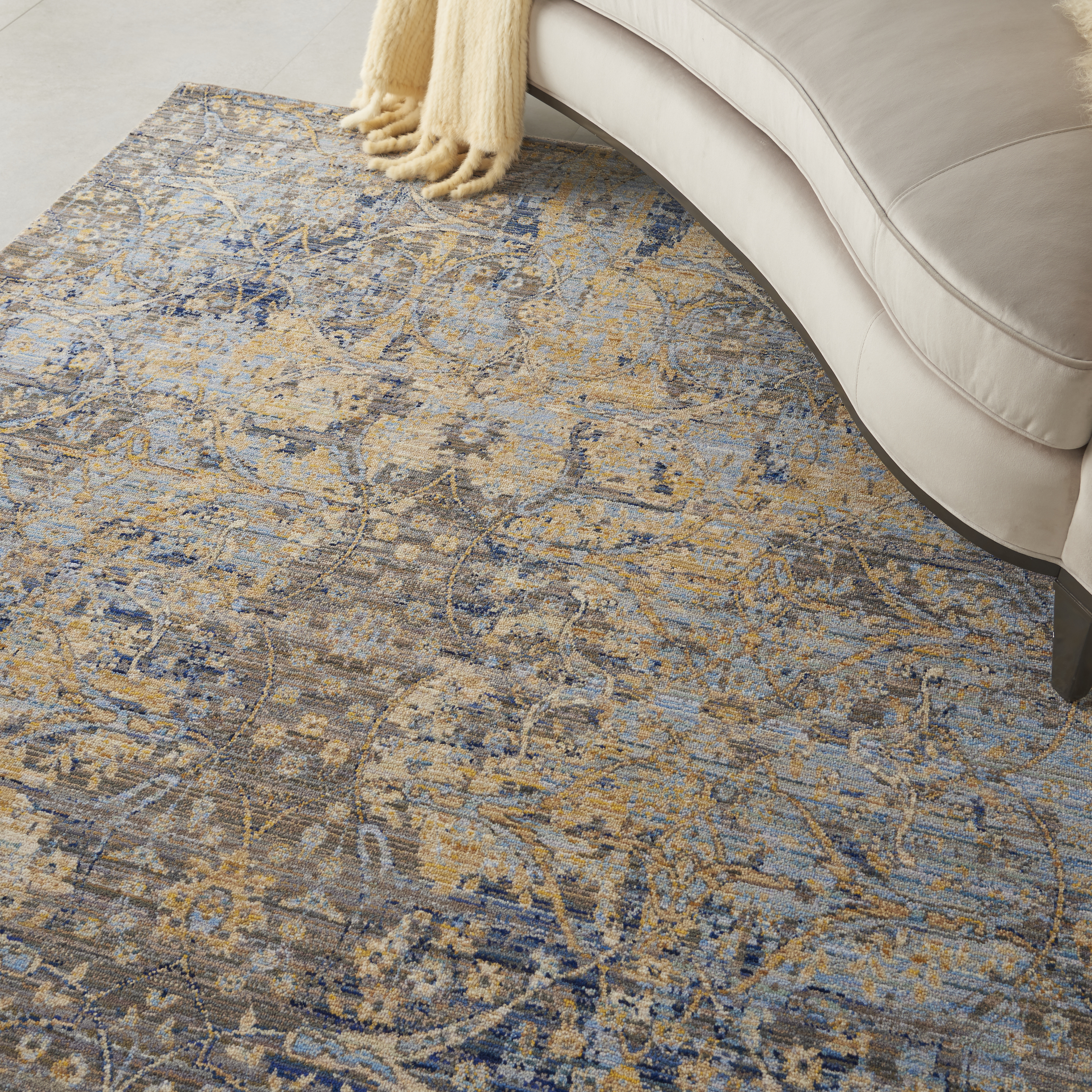 Majestic Beige Blue Rug