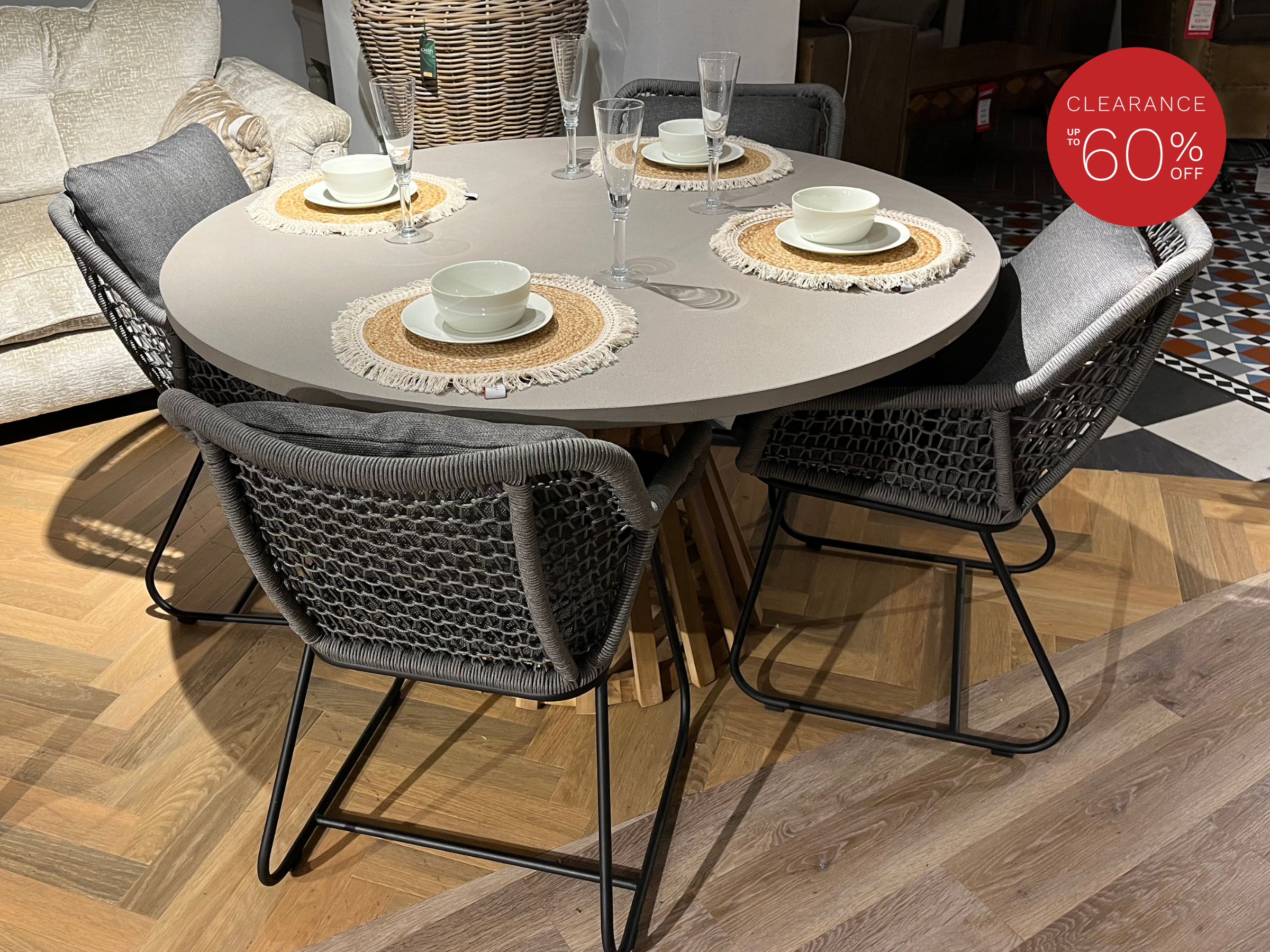 Ventura 4 Seater Garden Set - Clearance Cork 