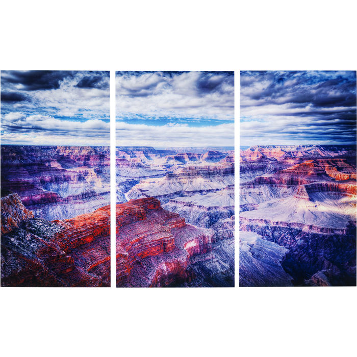 Glass Triptychon Grand Canyon Picture