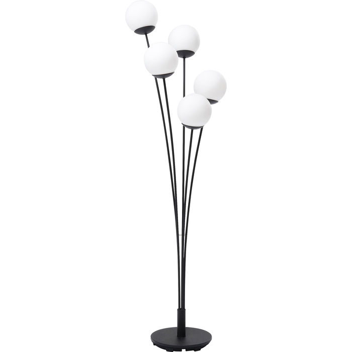 Matt Black Five Balls Floor Lamp