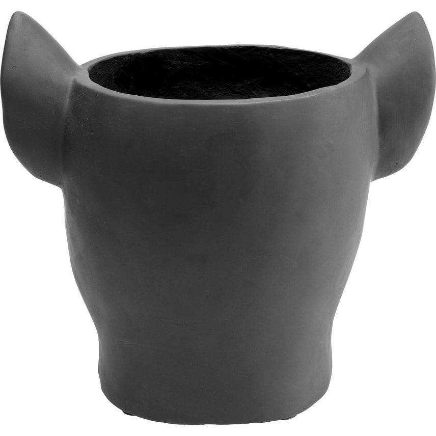 Black Bulldog Planter