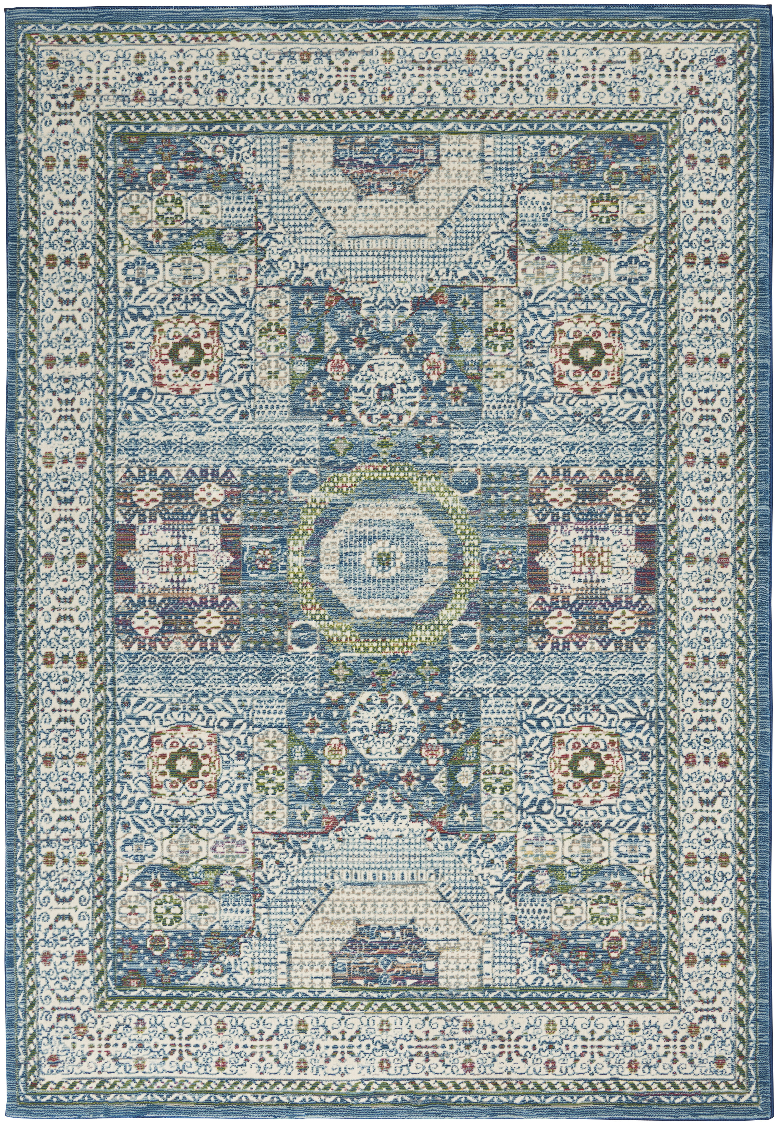 Ankara Global Rug ANR17 Ivory Teal