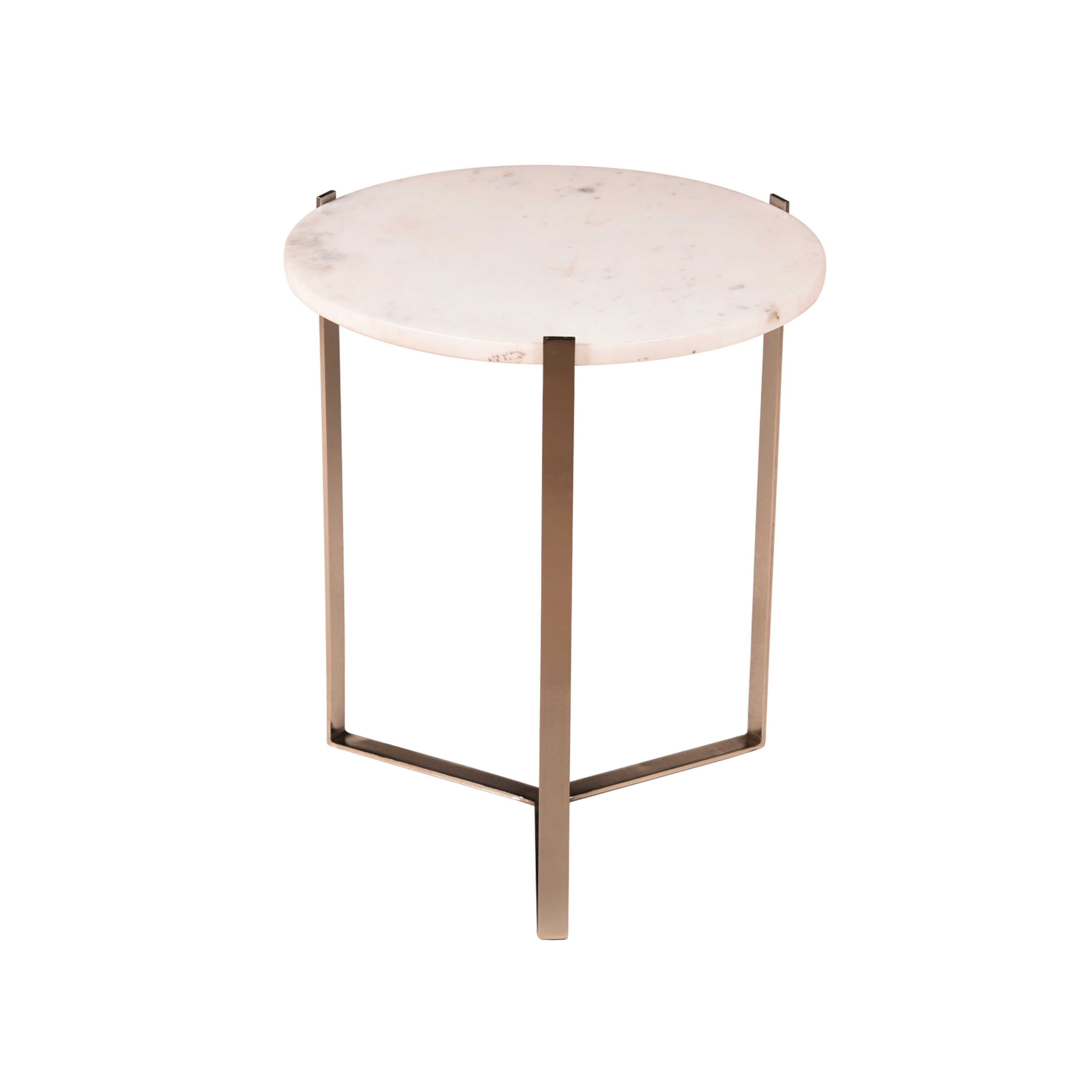 Nola Nikkel and Marble Side Table