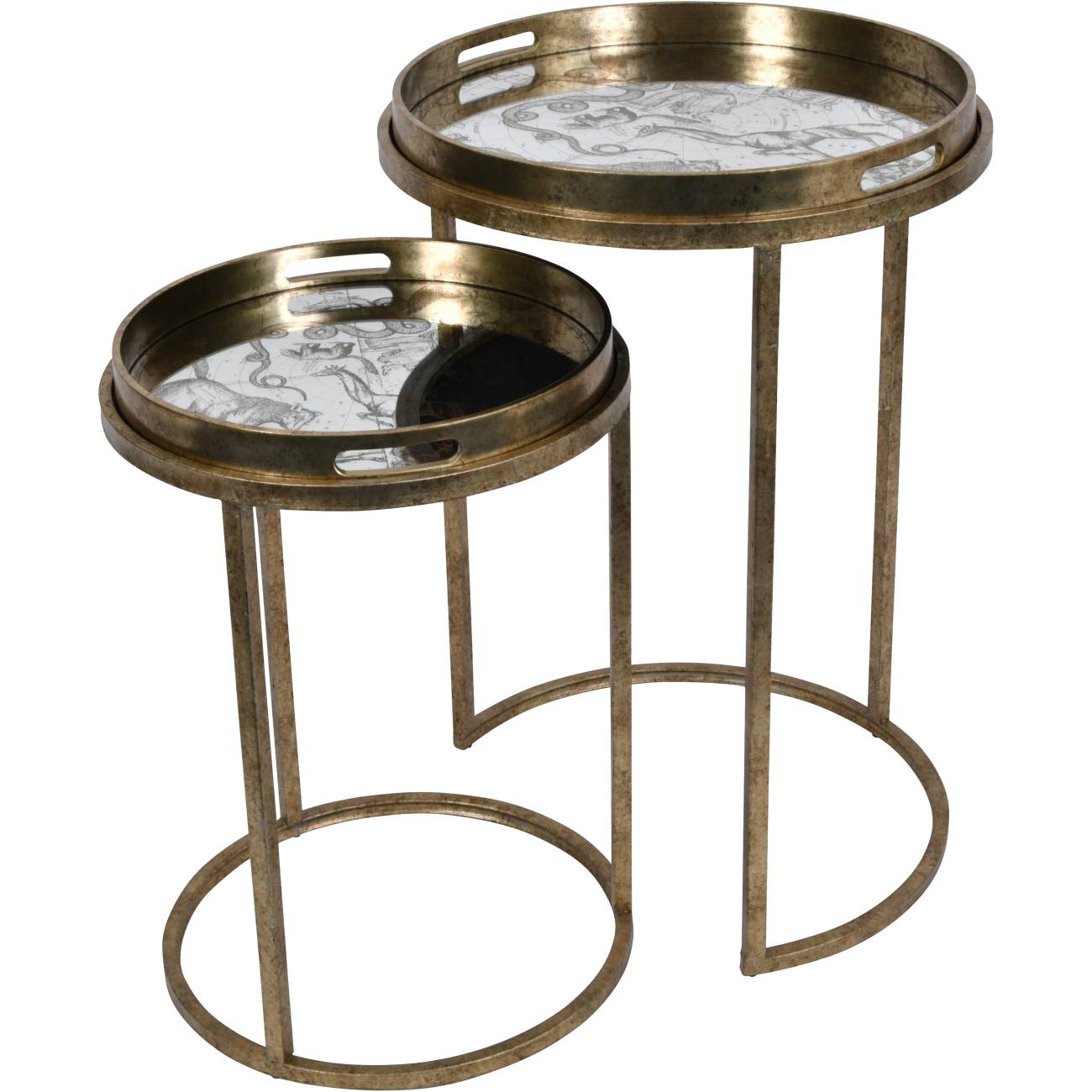 Constellation Map Side Tables (Set of 2)