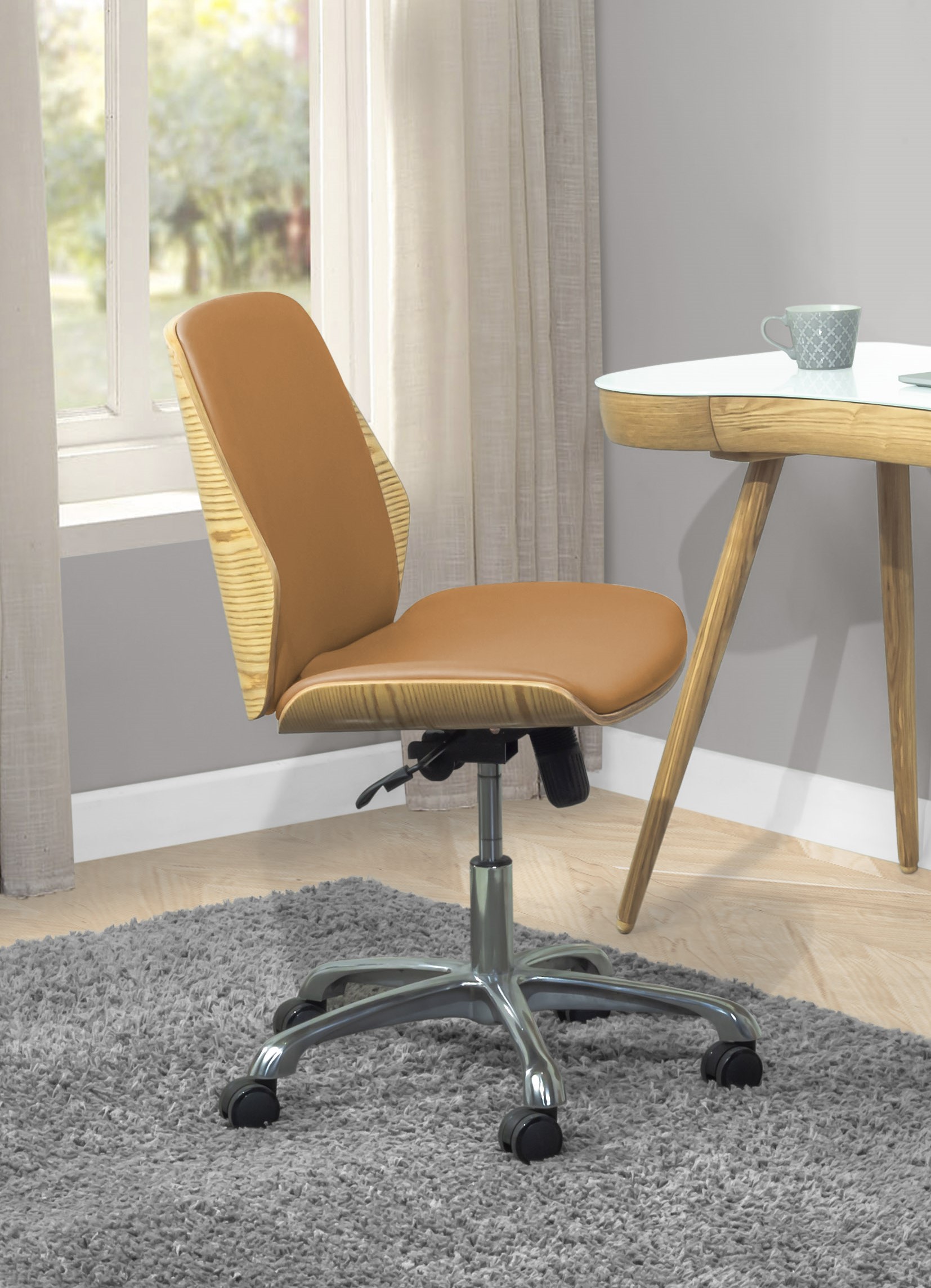 Miami Universal Office Chair Oak/Tan