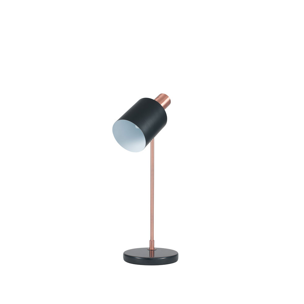 Biba Black and Antique Copper Metal Table Lamp