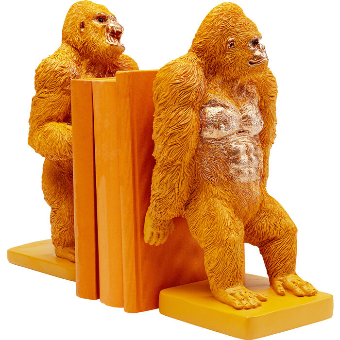Orange Gorilla Bookends