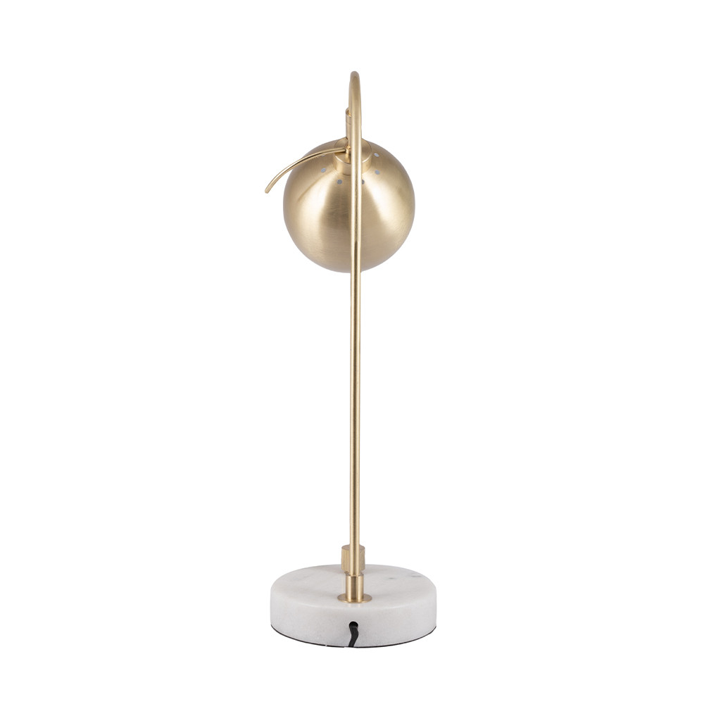 Feliciani Brushed Brass and White Marble Table Lamp