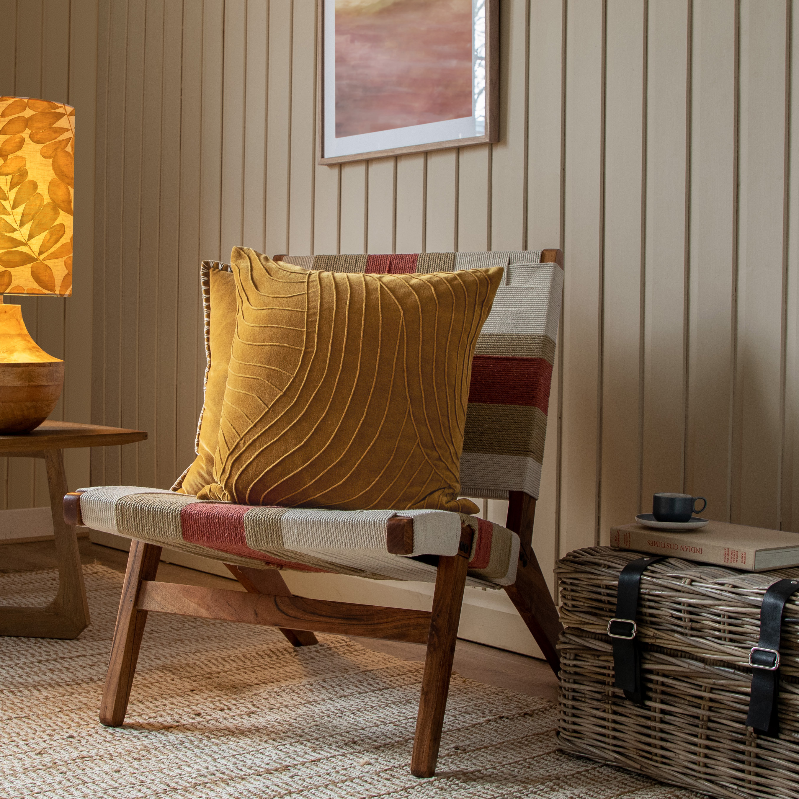 Waterfall Mustard Cushion