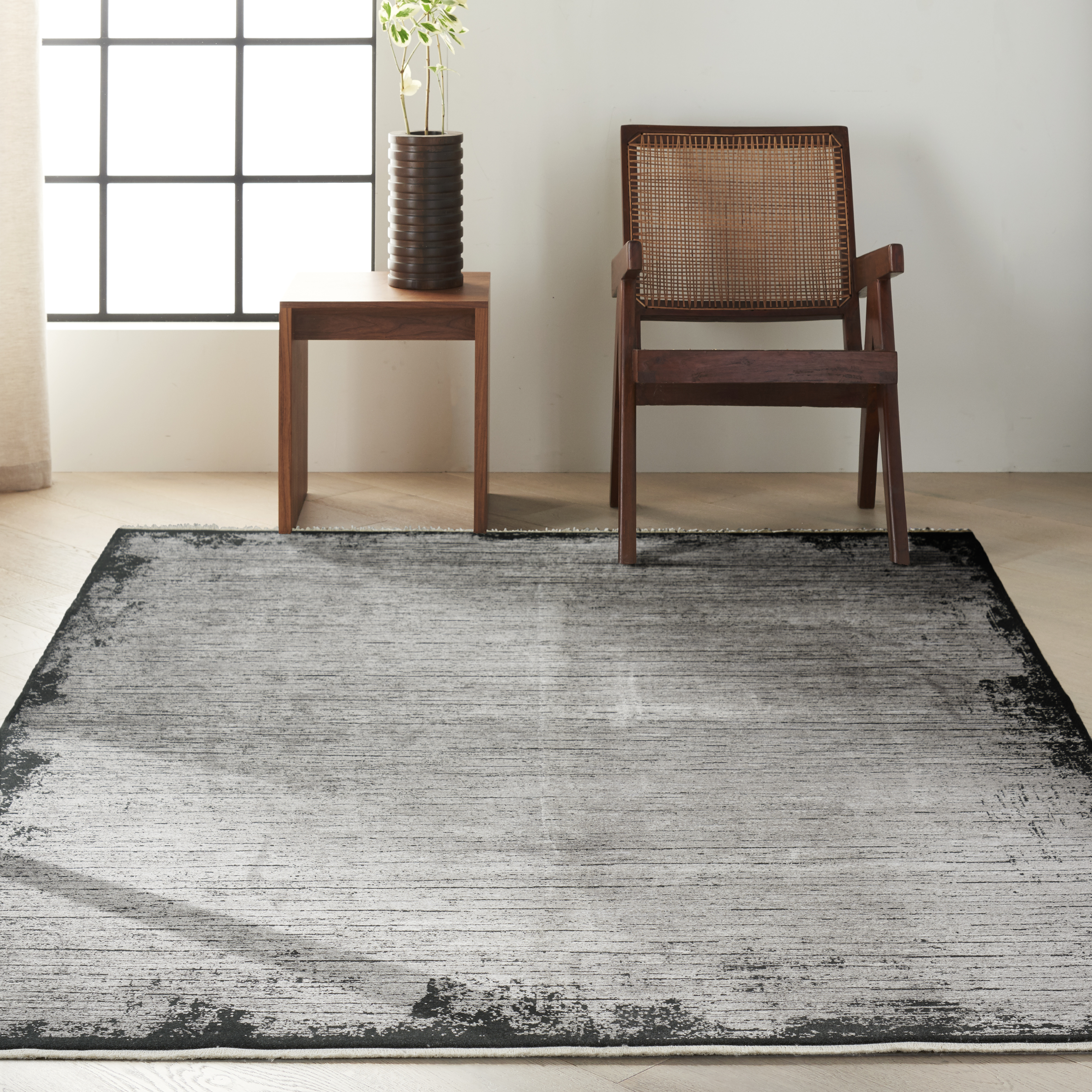 Calvin Klein Balian CK51 Grey Black Rug