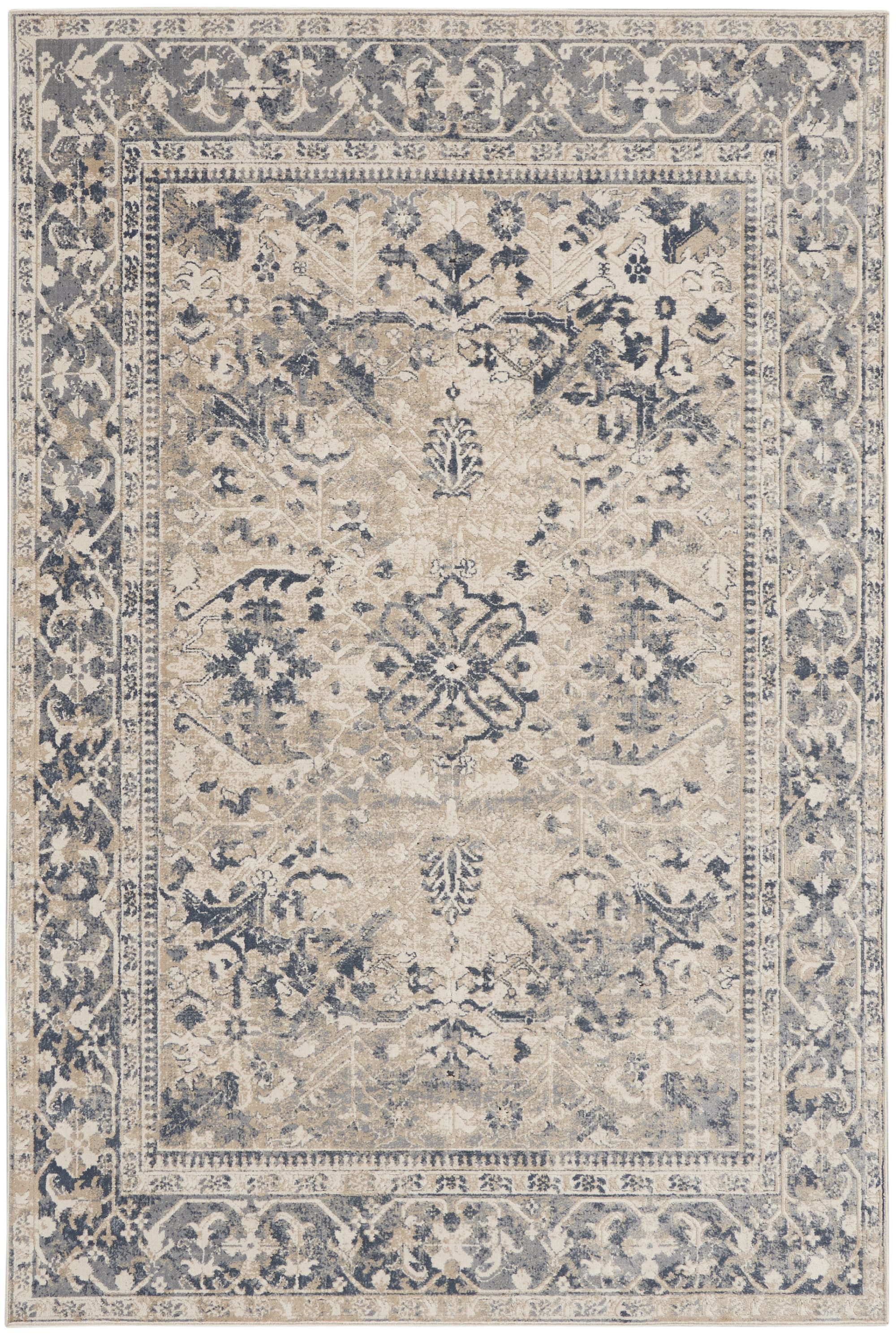 Malta Rug MAI05 Ivory/Blue