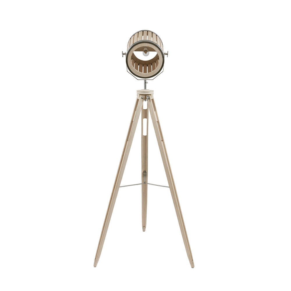 Staithes Natural and Silver Marine Tripod Floor Lamp