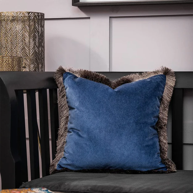 Lapis Bluebell Velvet Cushion