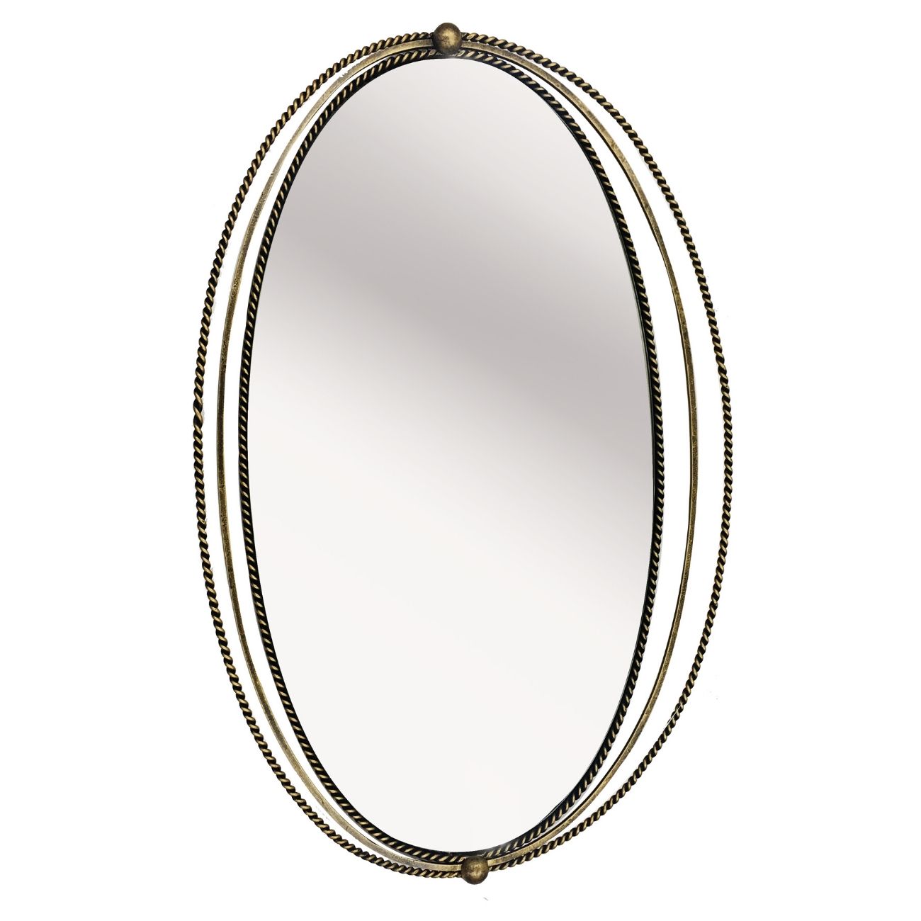 Carrick Oval Gold Iron Mirror