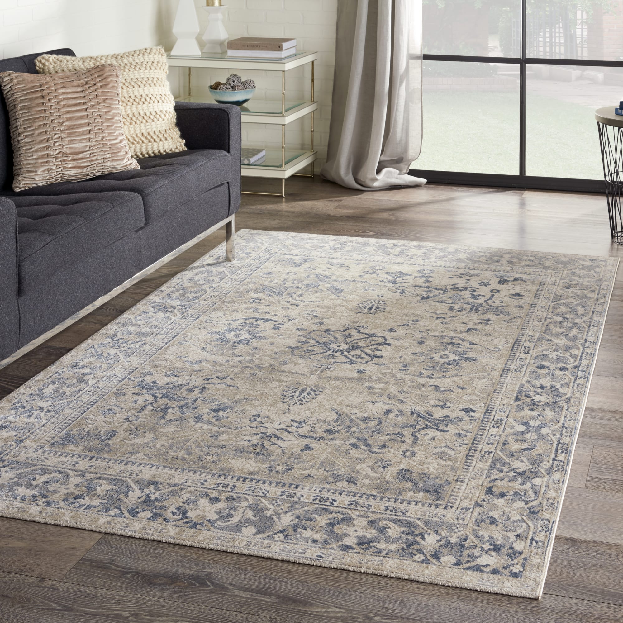 Malta Rug MAI05 Ivory/Blue