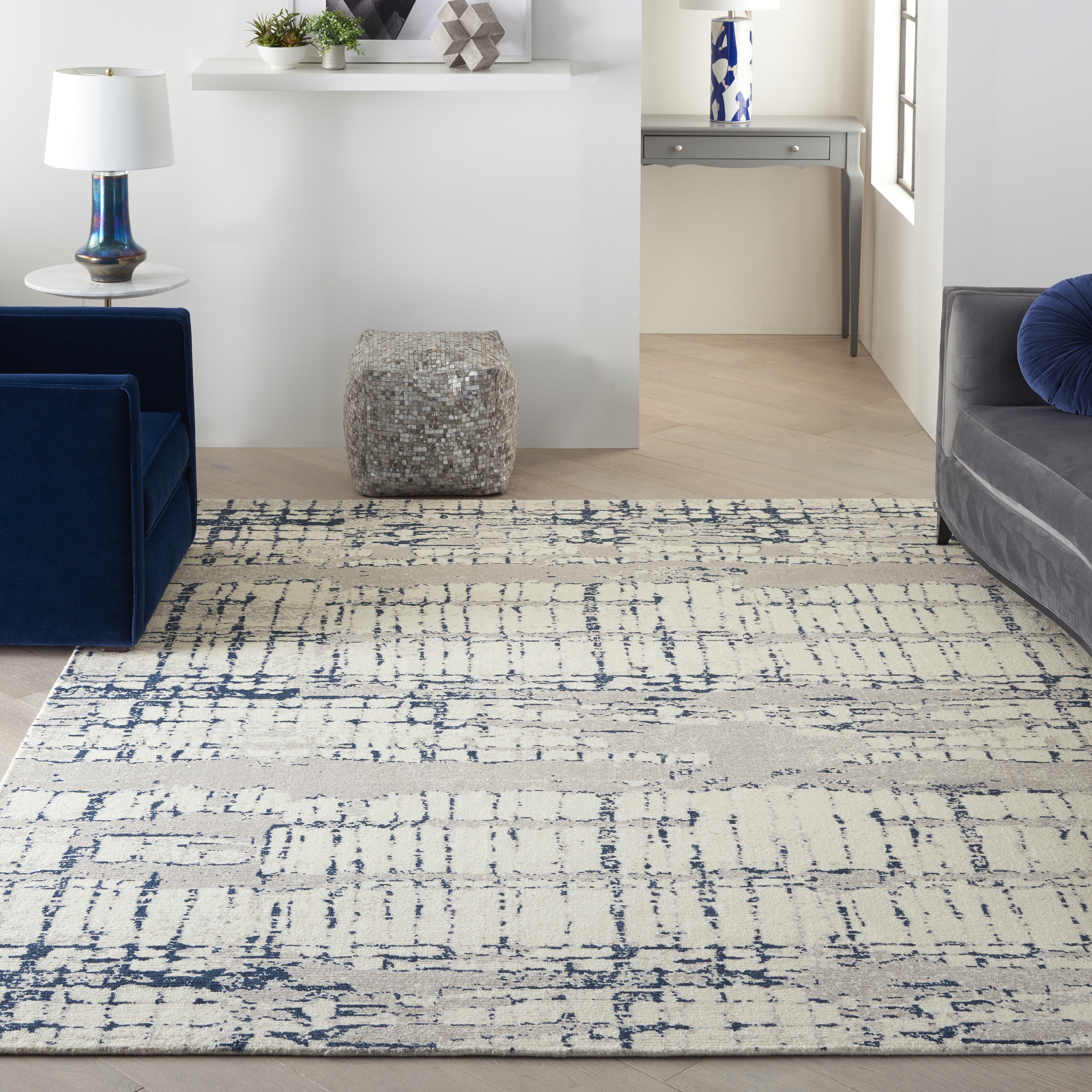 Twilight TWI10 Ivory Navy Rug