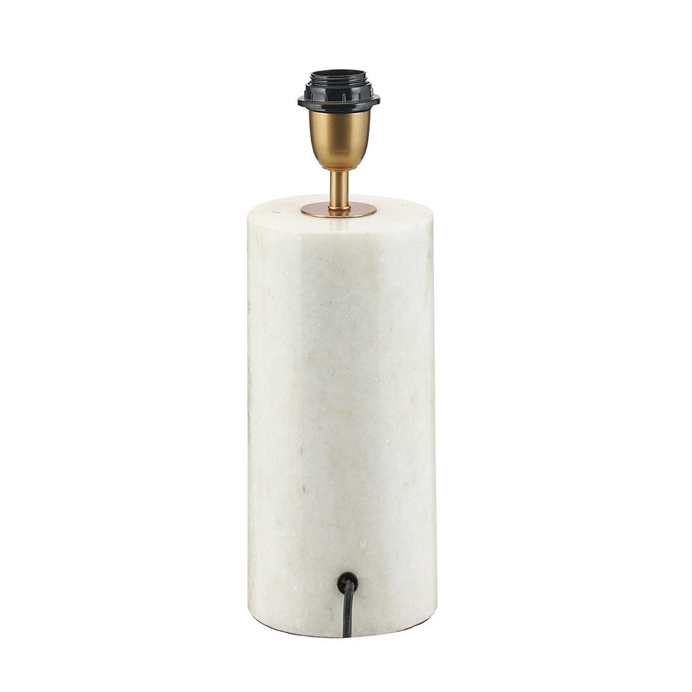 Kiorini White Marble Table Lamp with Shade