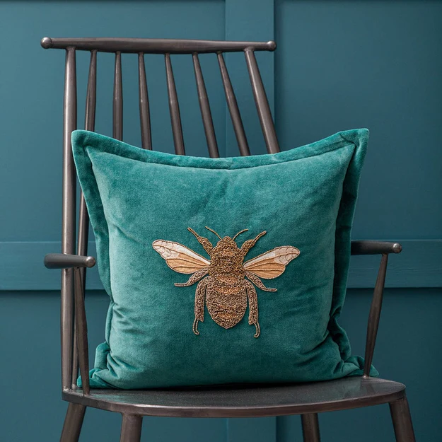 Layla Teal Velvet Cushion