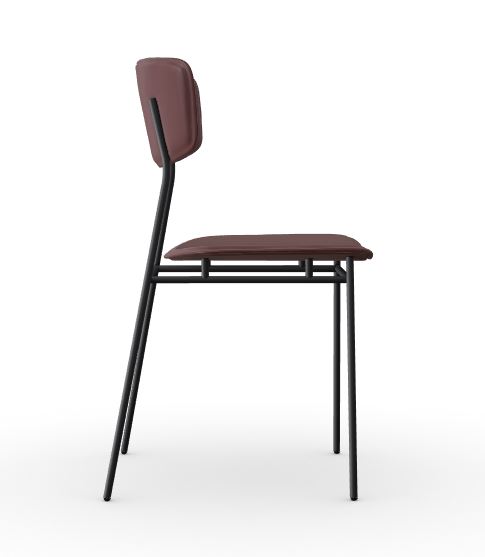 Calligaris Burgundy Fifties Leather Chair