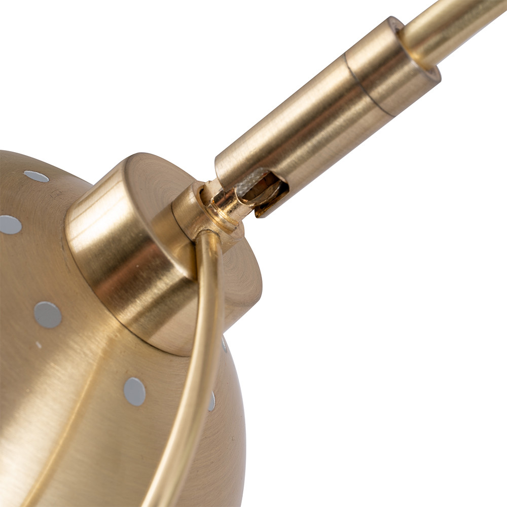 Feliciani Brushed Brass and White Marble Table Lamp