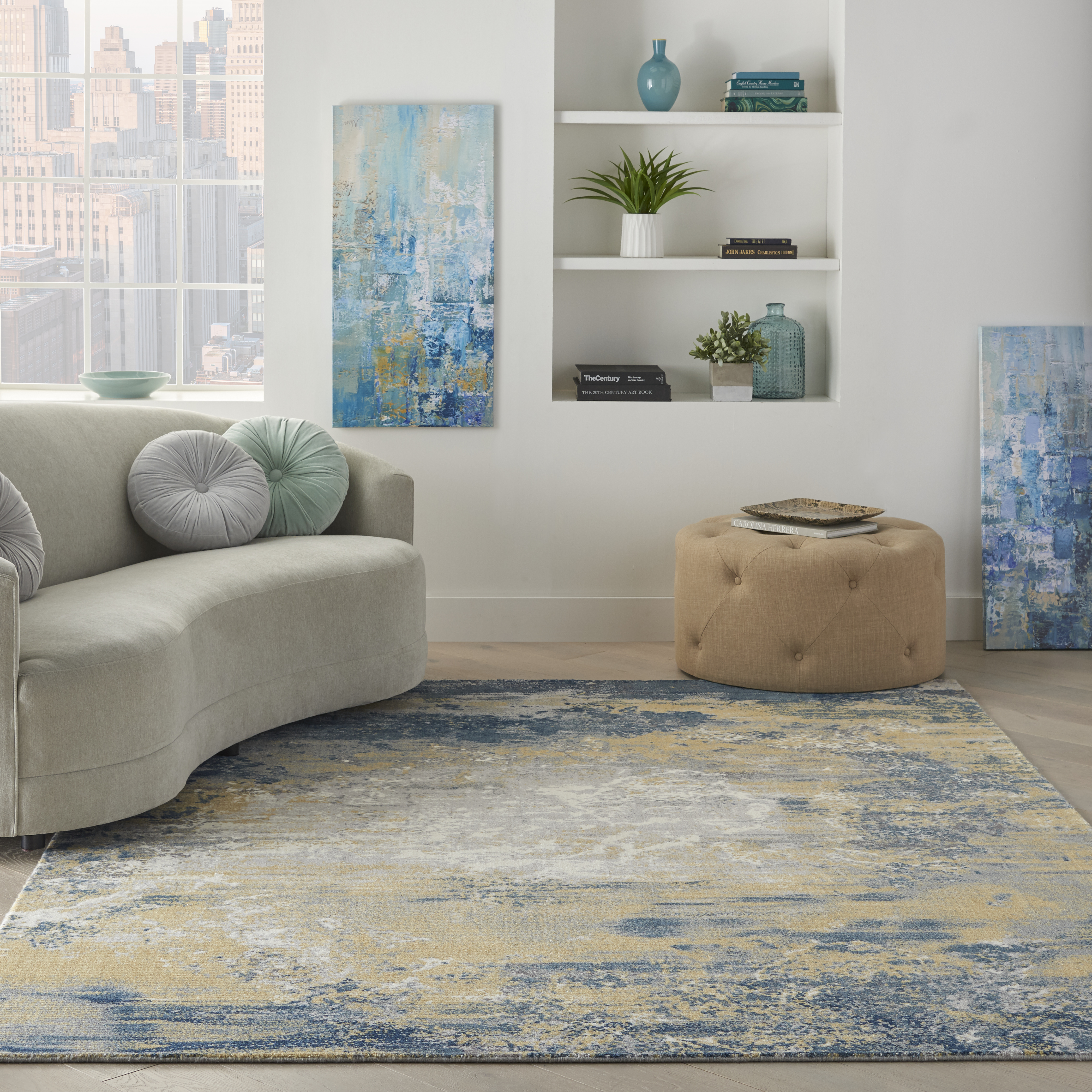 Twilight TWI22 Navy Gold Rug
