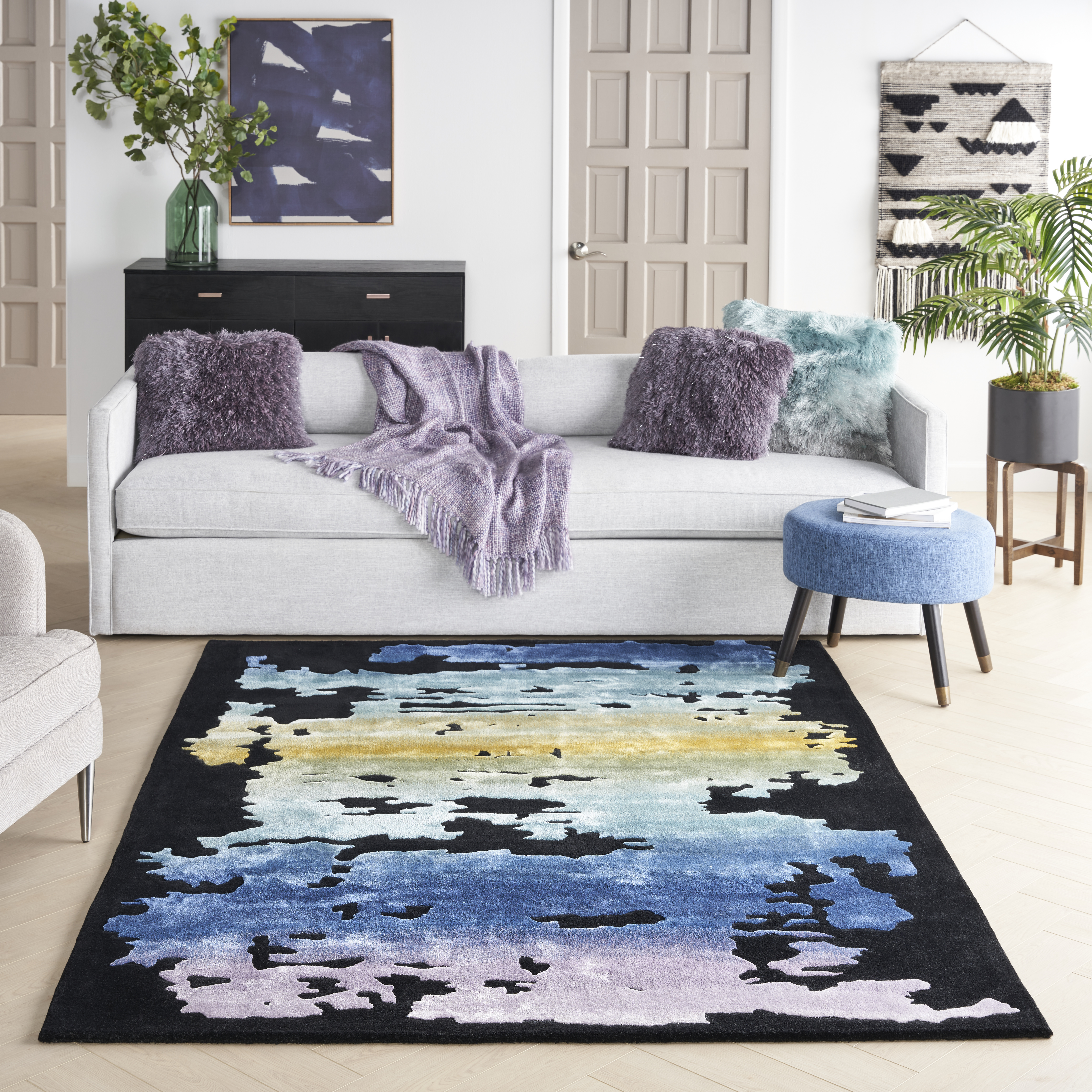 Prismatic Rug PRS23 Black Multicolour