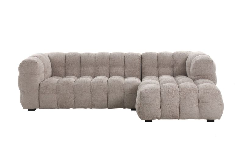 Alba Chaise Sofa RHF Fine Beige Glam