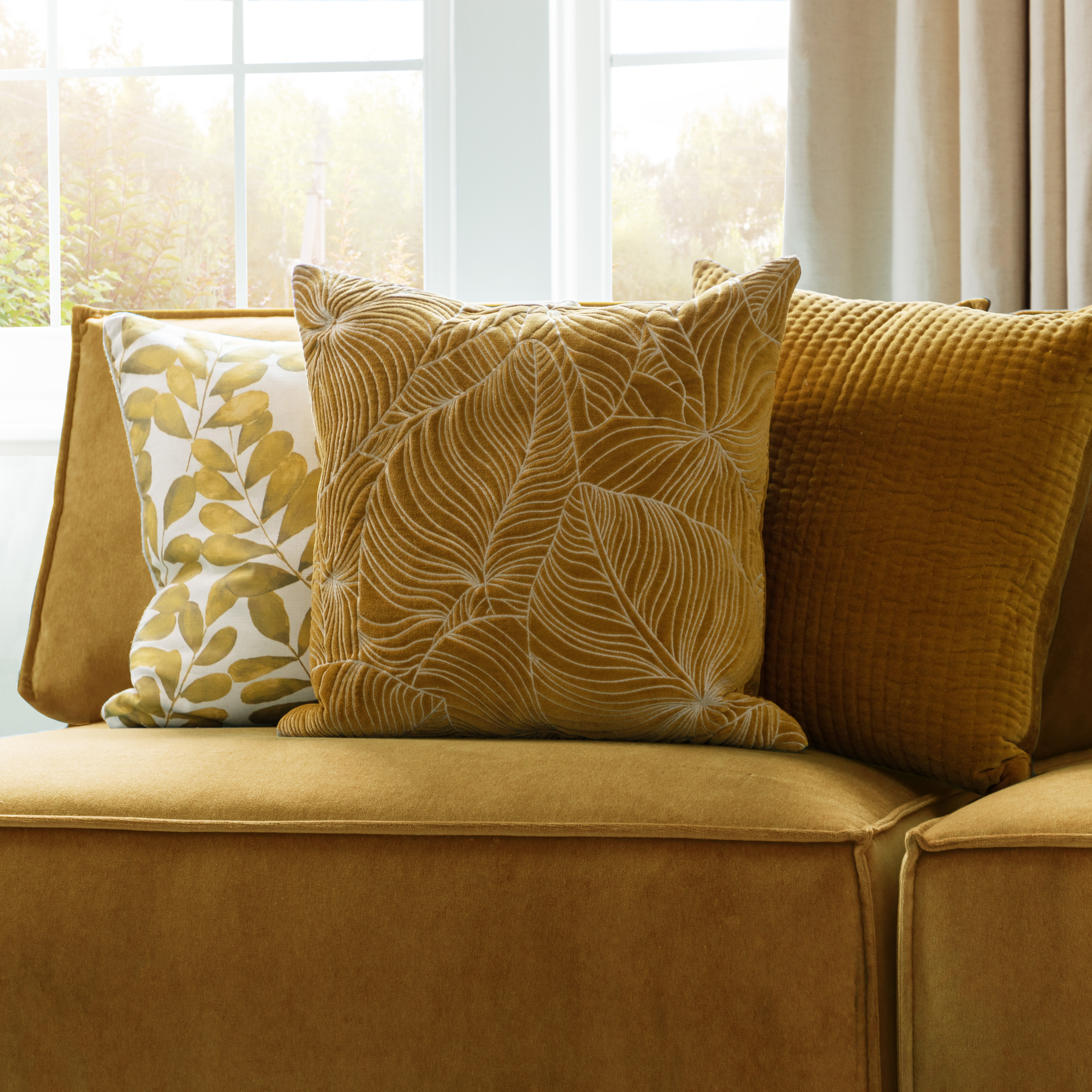 Taro Mustard Cushion