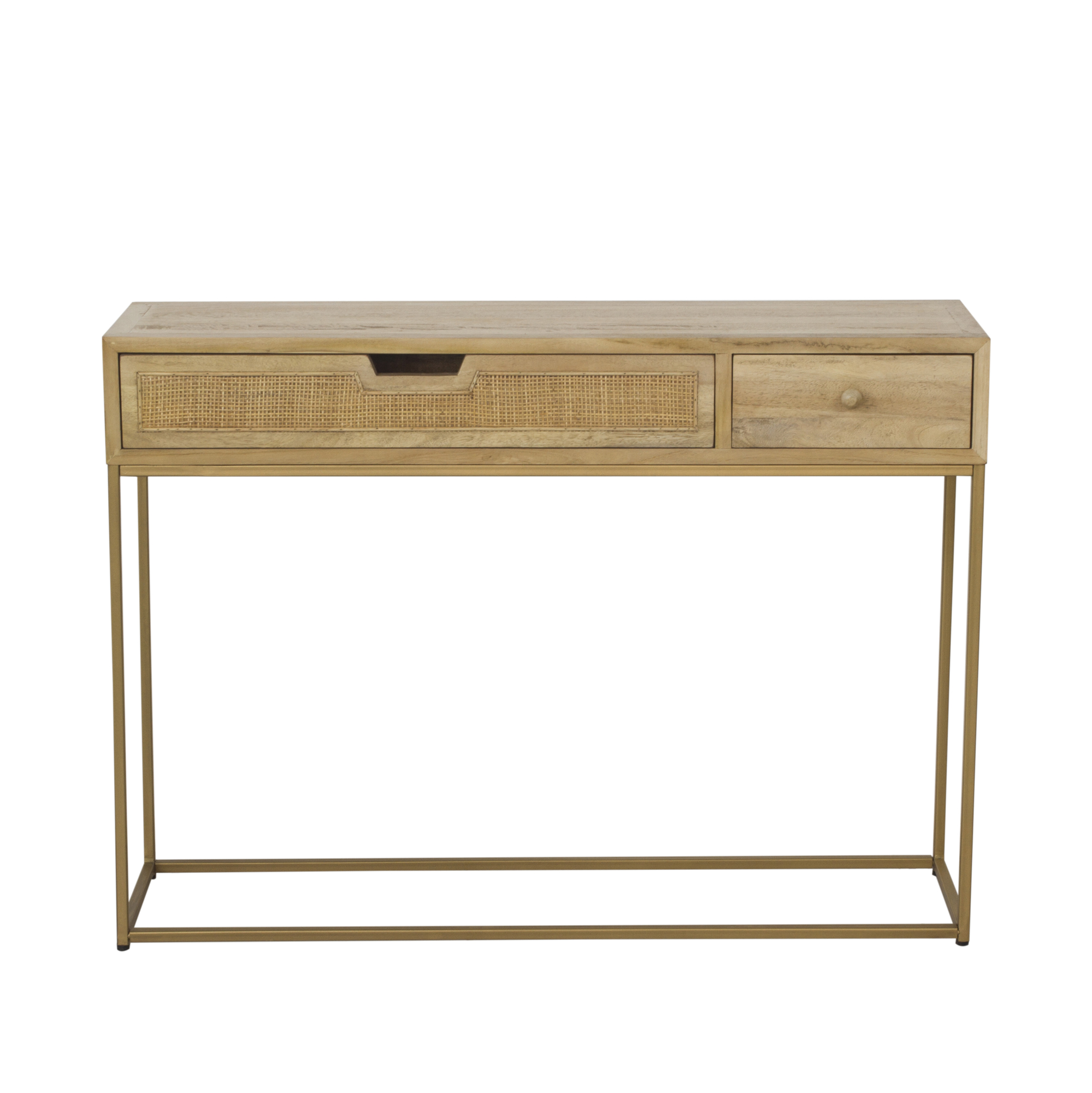 Rattan 2 Drawer Console
