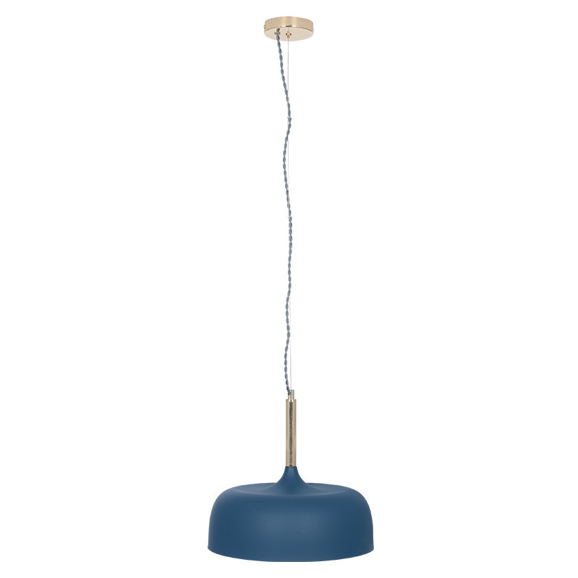 Anke Matte Indigo Domed Metal Pendant