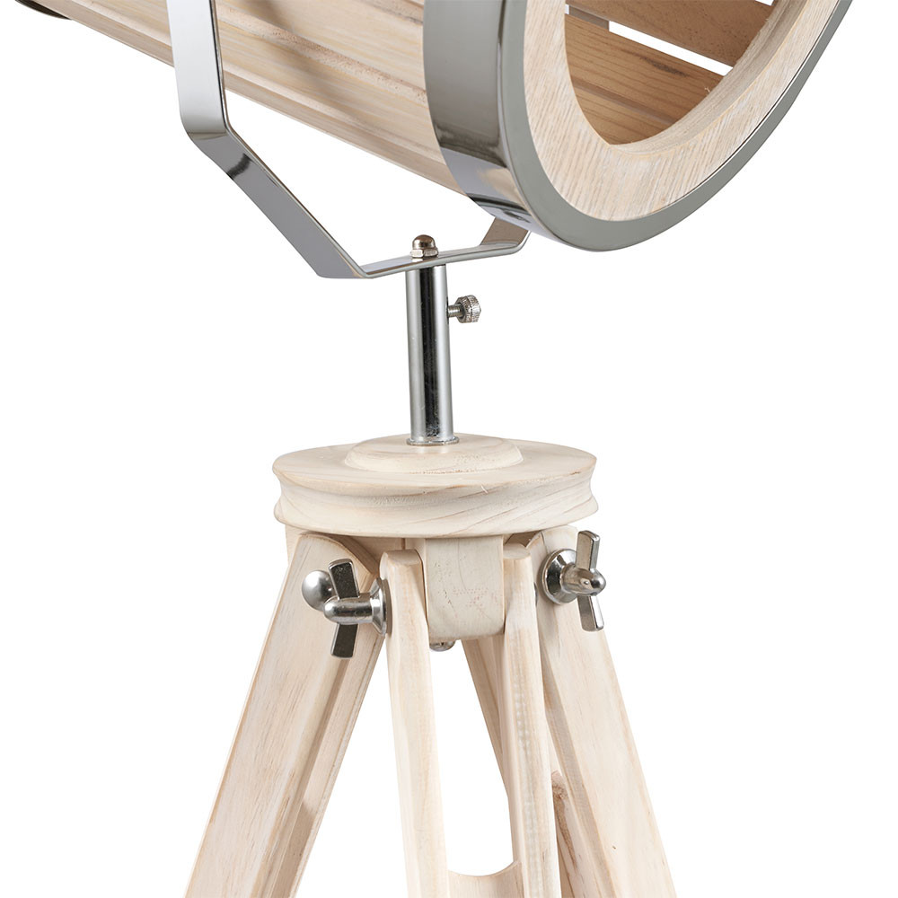 Staithes Natural and Silver Marine Tripod Floor Lamp