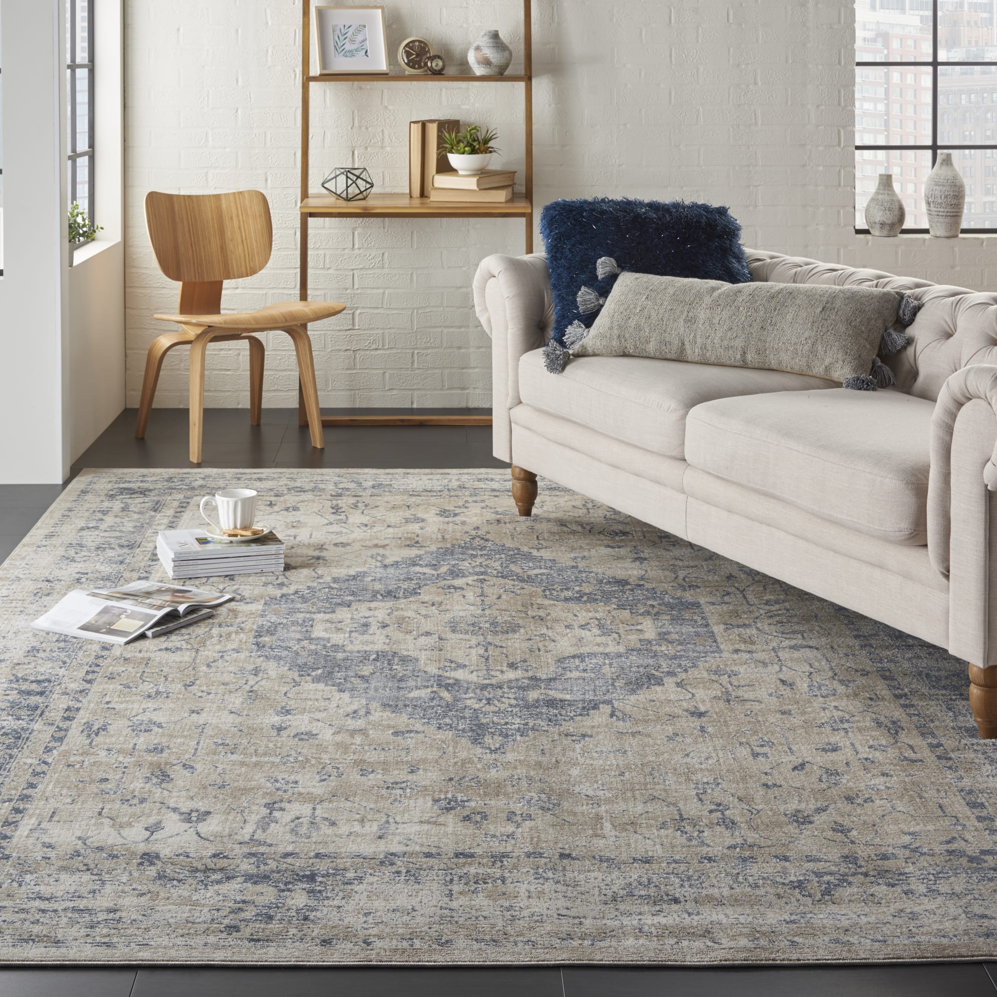 Malta Rug MAI11 Ivory Blue