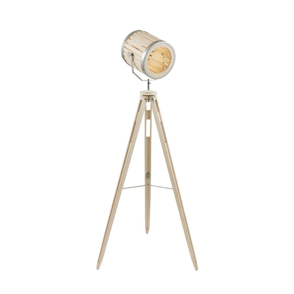 Staithes Natural and Silver Marine Tripod Floor Lamp
