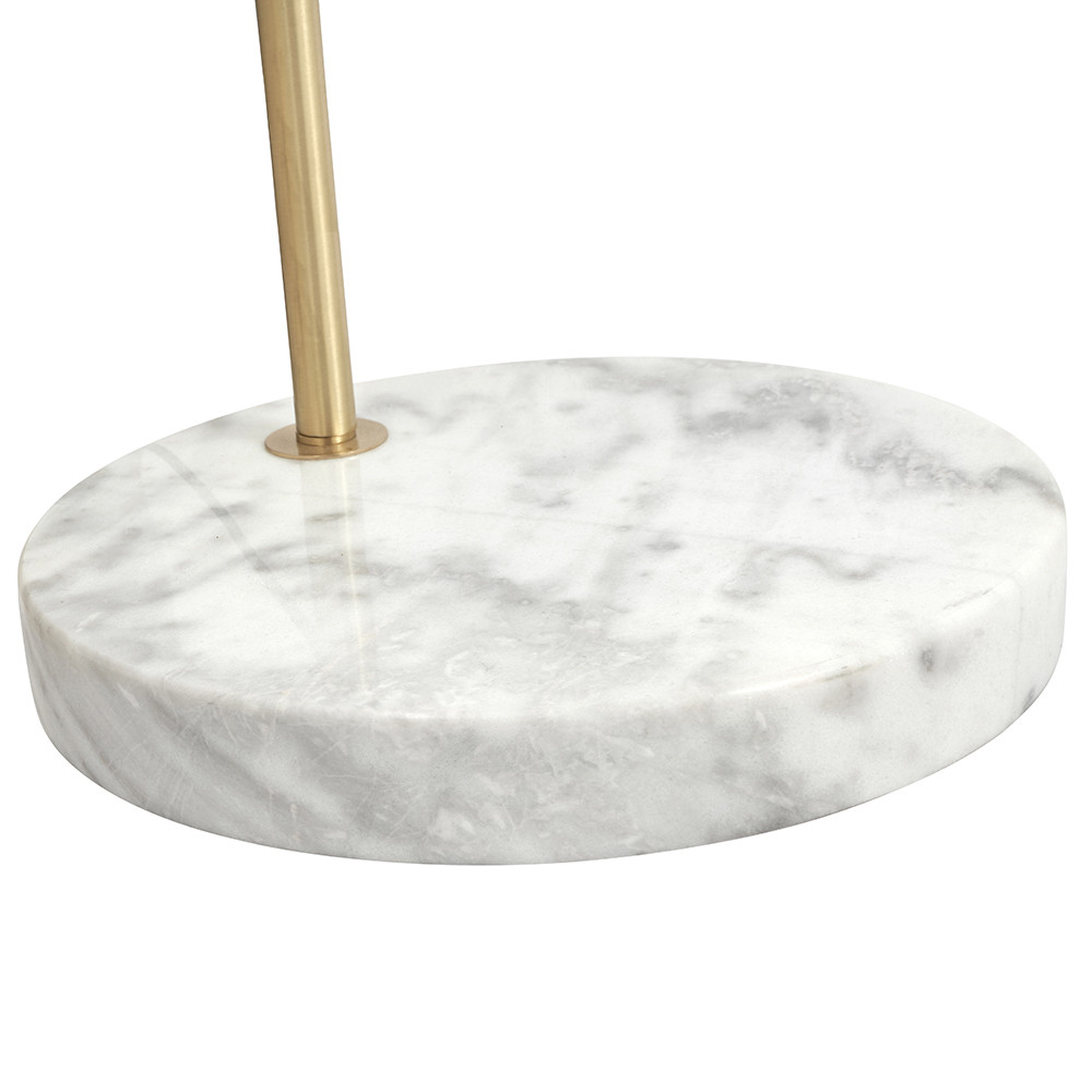 Feliciani Brushed Brass and White Marble Floor Lamp