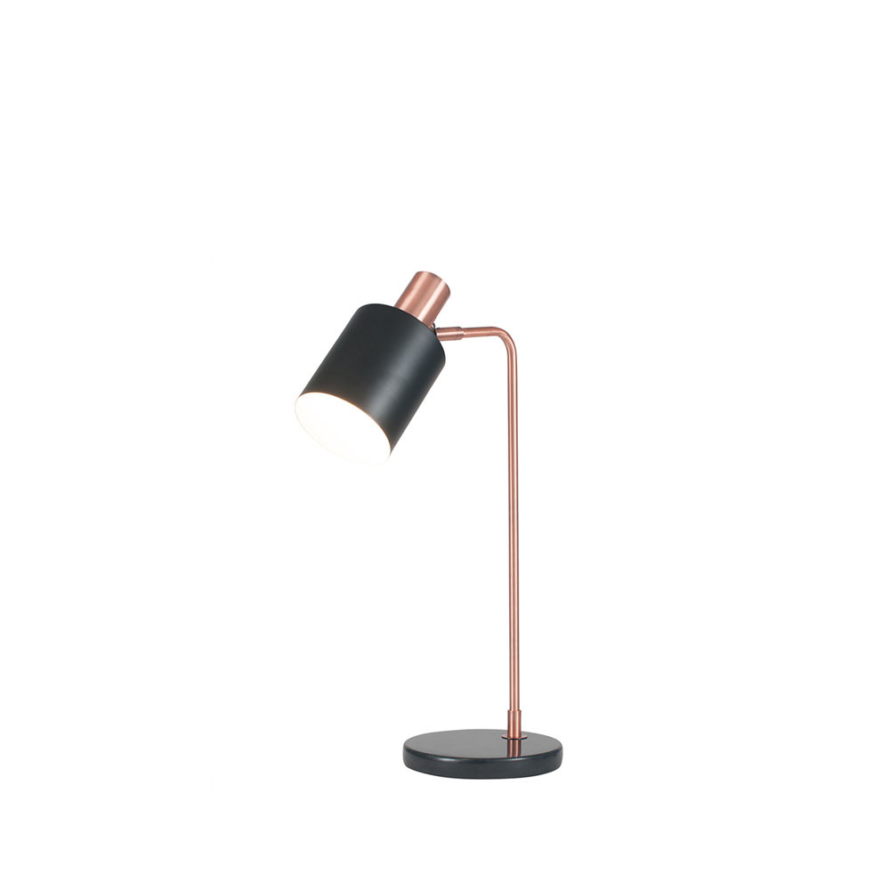 Biba Black and Antique Copper Metal Table Lamp