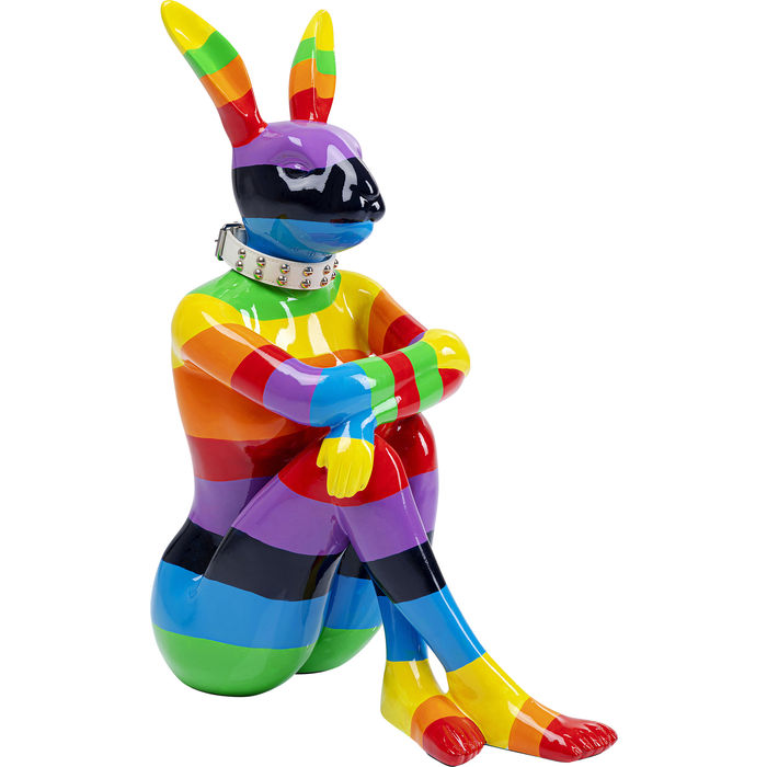 Deco Sitting Rabbit Rainbow