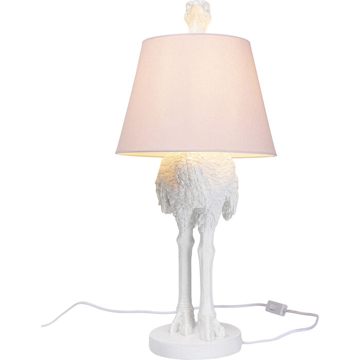 White Ostrich Table Lamp