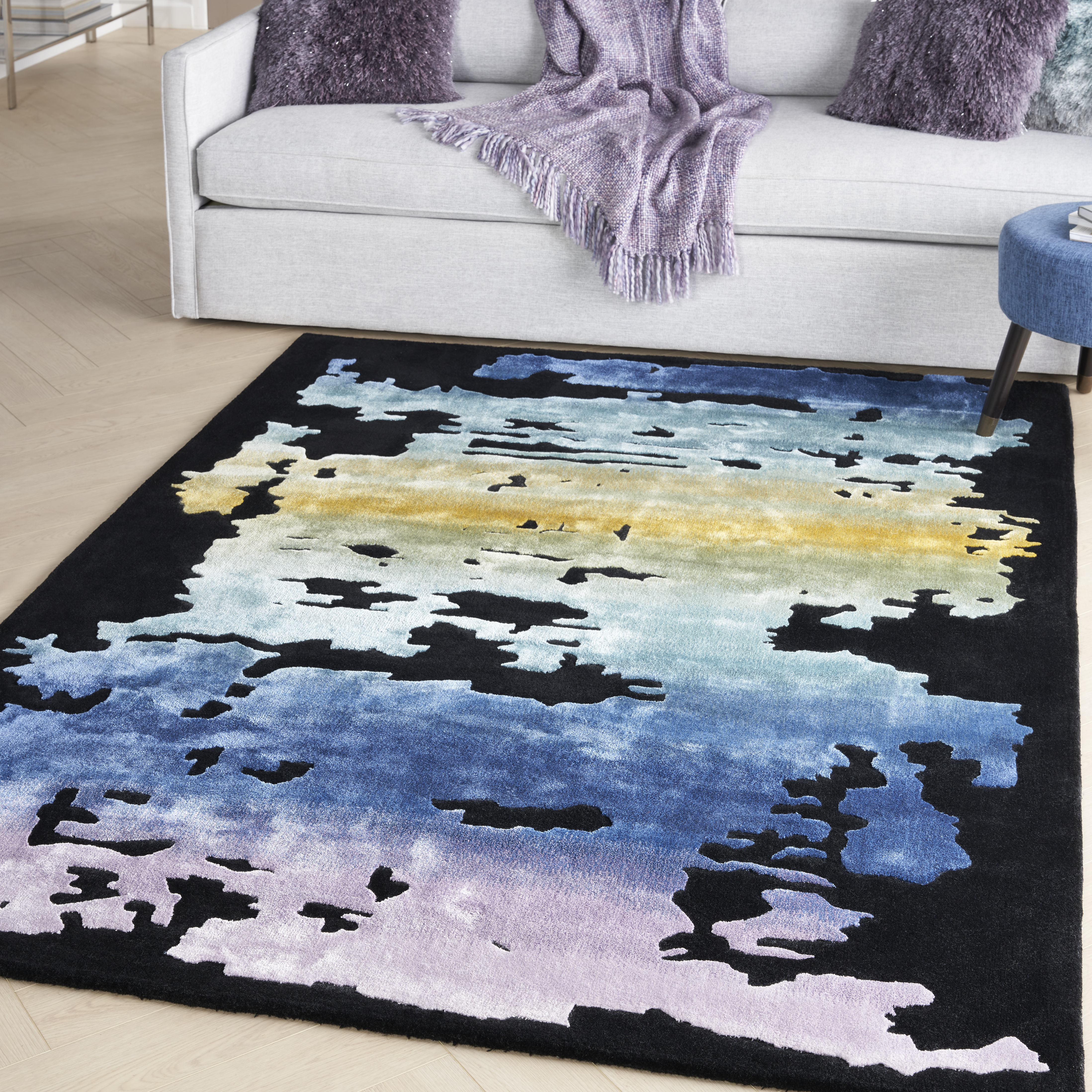 Prismatic Rug PRS23 Black Multicolour