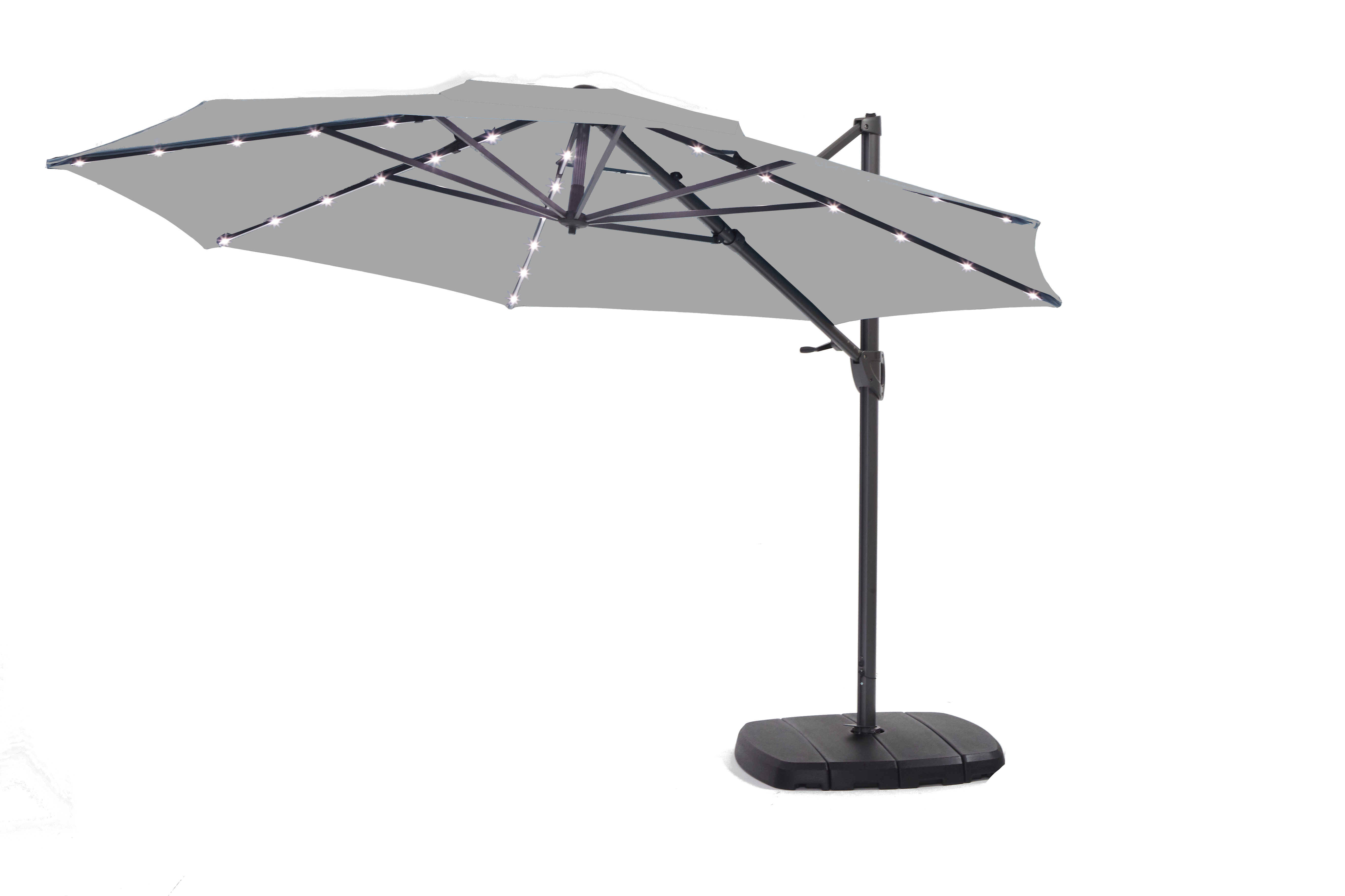 Monaco Deluxe Garden Parasol - Grey