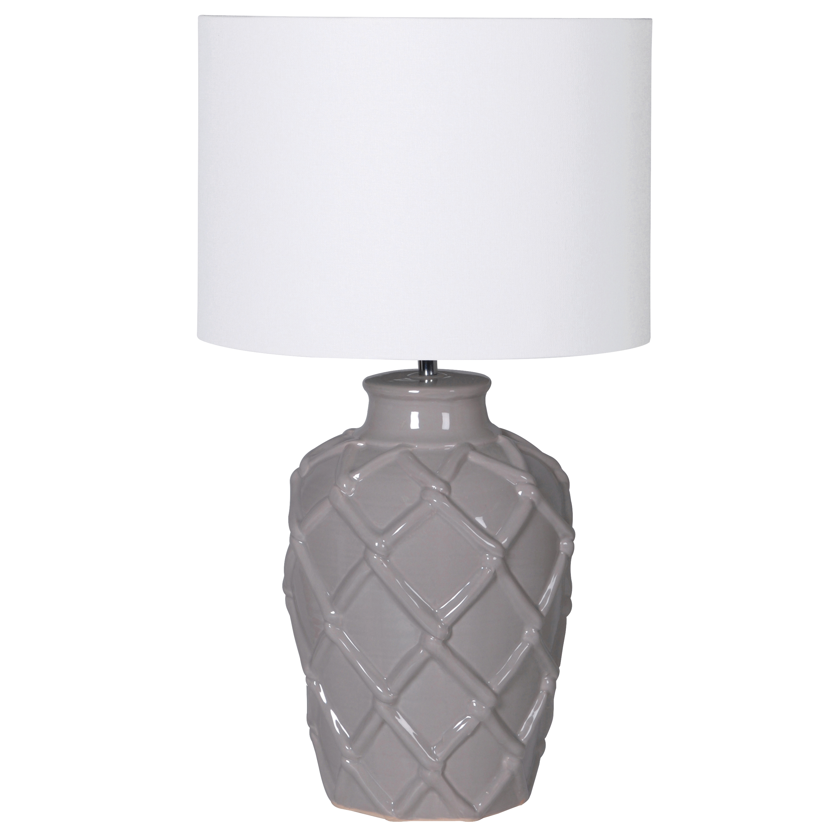 Grey Rope Pattern Table Lamp