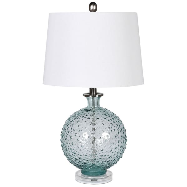 Blue Glass Bubble Lamp