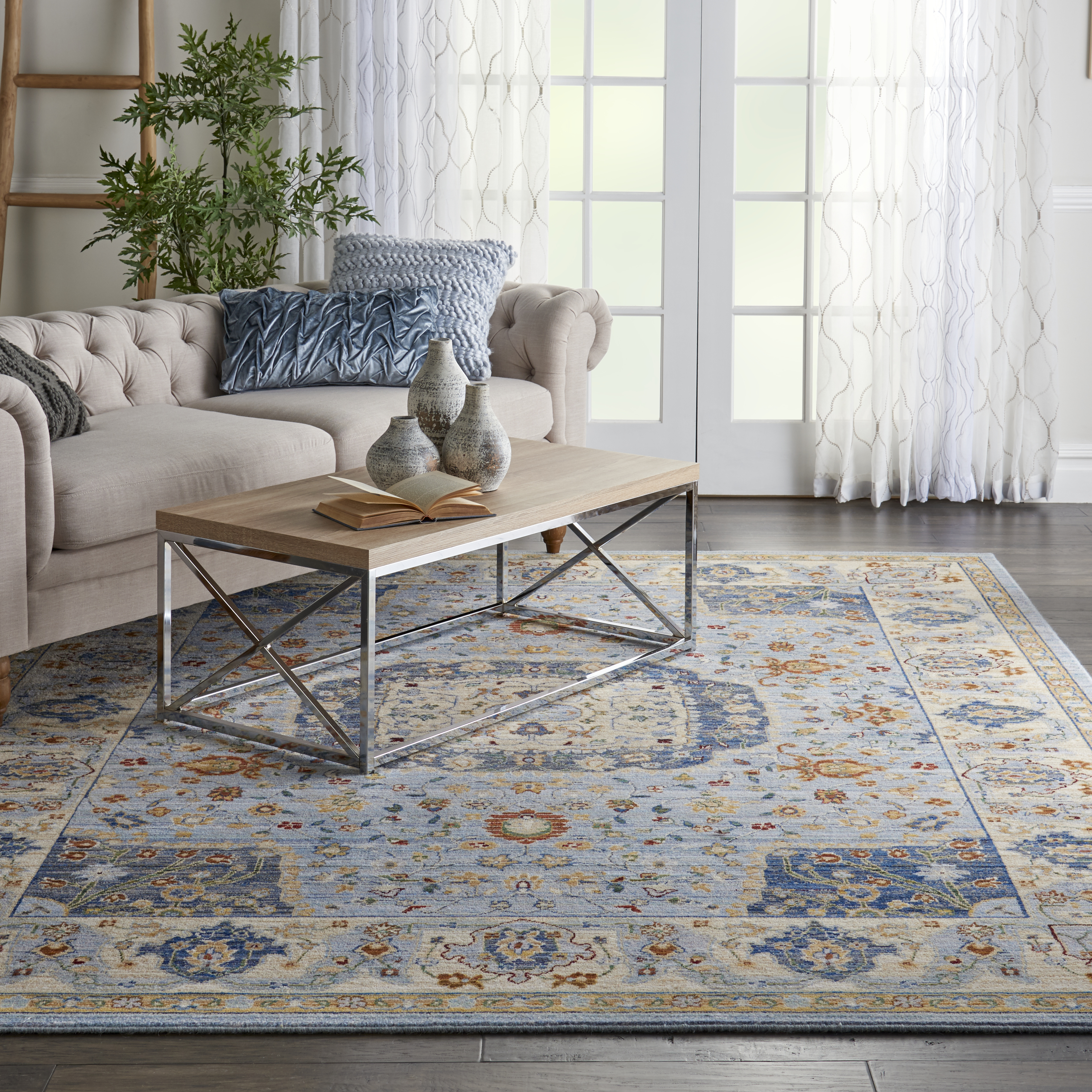 Majestic Light Blue Rug
