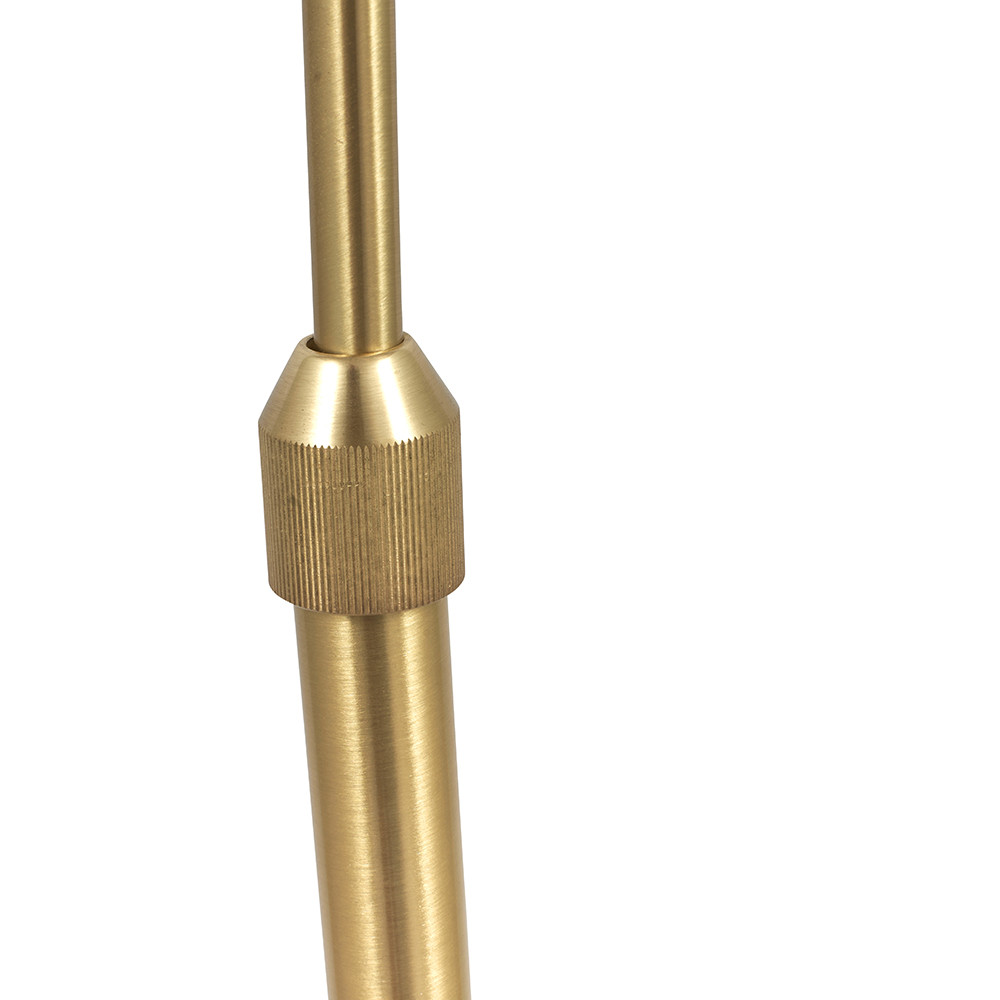 Feliciani Brushed Brass and White Marble Floor Lamp