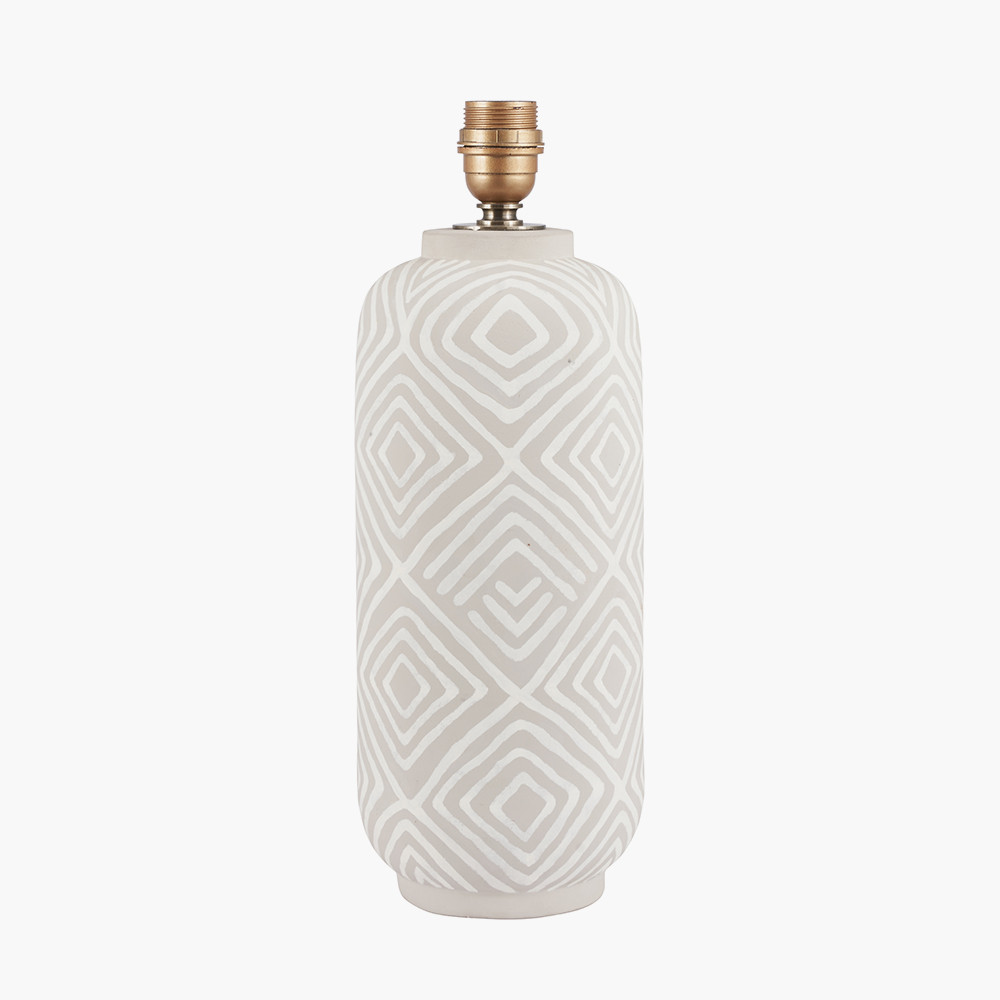 Margot Grey Pattern Stoneware Lamp