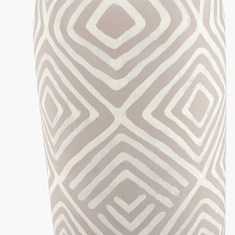 Margot Grey Pattern Stoneware Lamp